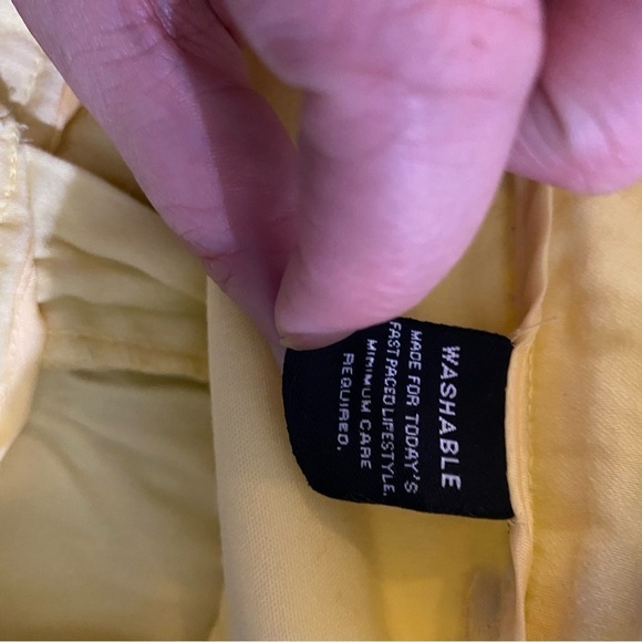 Larry Levine Capri Trouser Pant Light Yellow 8 - Picture 4 of 7